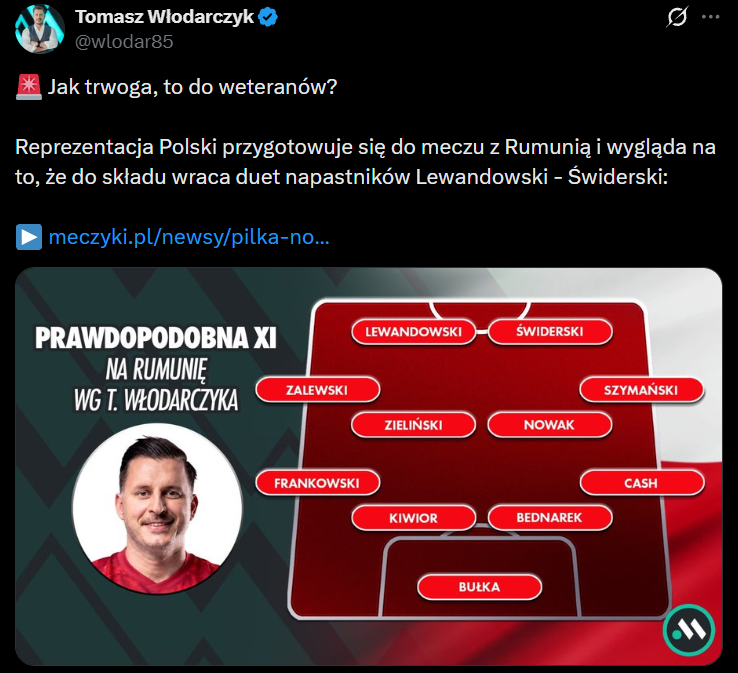 HIT! Tak ma wyglądać WYJŚCIOWA XI reprezentacji Polski na mecz z Rumunią!